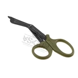 Tijeras Invader Gear OD Verde fabricadas en acero alemán, perfectas para pouch médico.