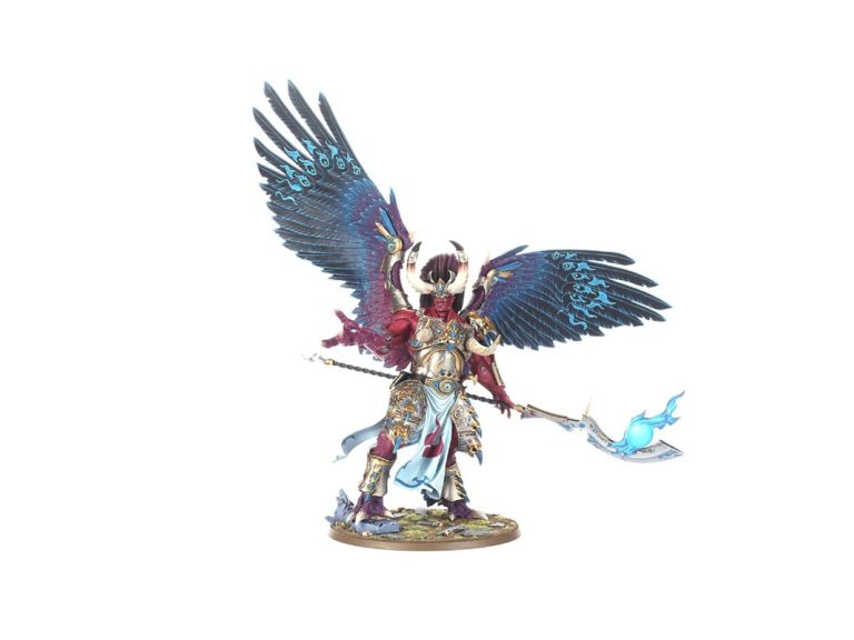 Miniatura de Magnus el Rojo alzada sobre la peana