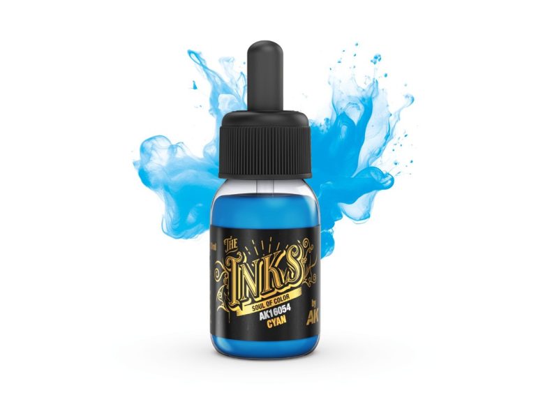 Bote de tinta Cyan AK de 30ml
