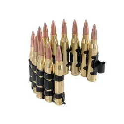 Pack de 12 balas dummy de metal calibre 5.56, de aluminio dorado para un loadout realista.