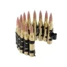 Pack de 12 balas dummy de metal calibre 5.56, de aluminio dorado para un loadout realista.