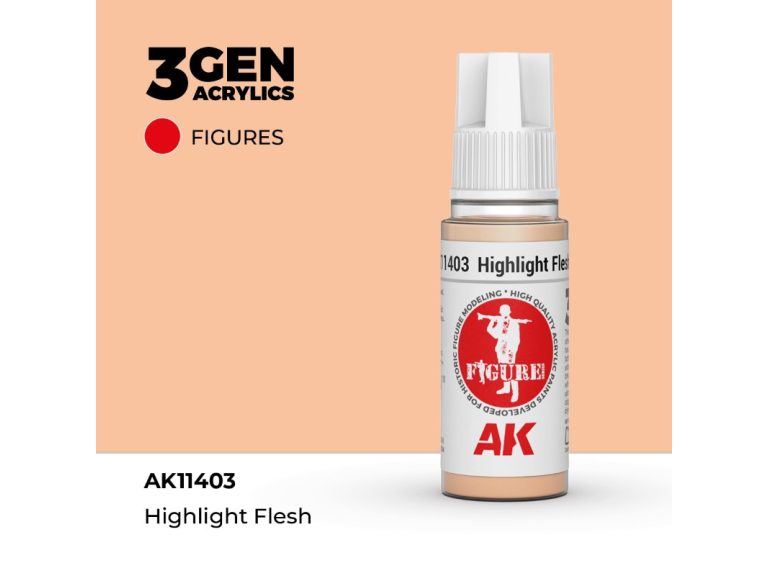 Bote de pintura Highlight Flesh de AK