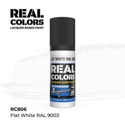 Bote de pintura Flat White de AK Real Colors