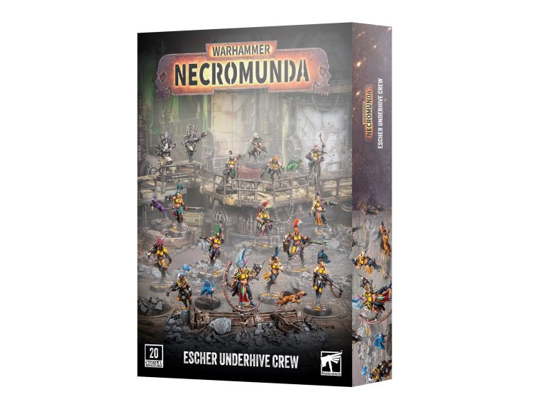 Caja oficial de minis Necromunda Escher Underhive Crew