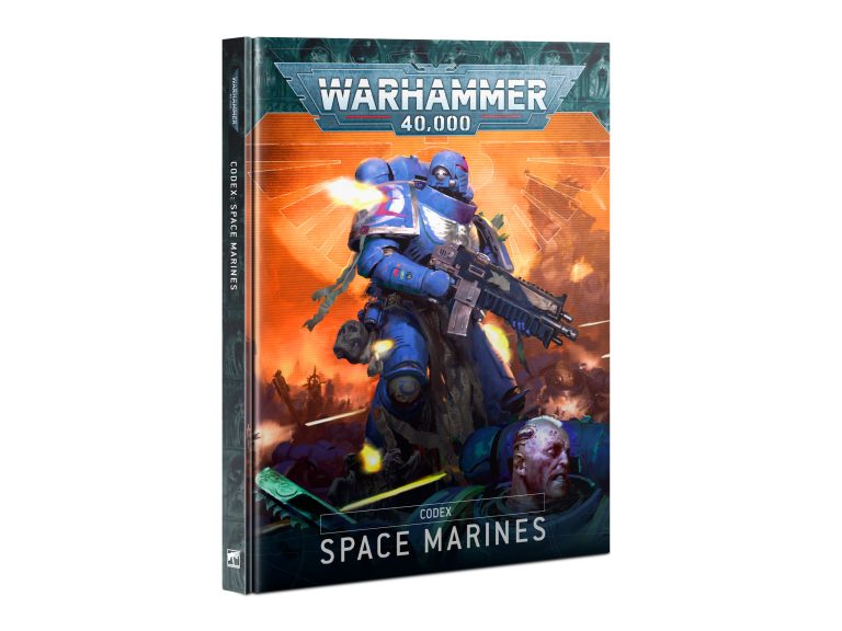 Portada oficial del Codex Marines Espaciales 40k