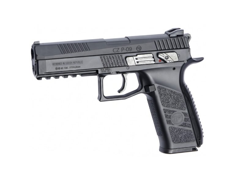 Pistola CZ P-09 Blowback CO2 4.5MM ángulo lateral