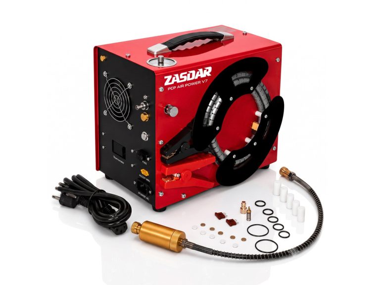 Detalle de los cables y accesorios del kit ZASDAR V7 PCP