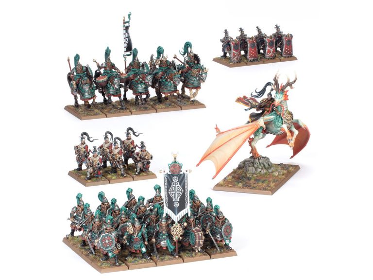 Battle March Army Grand Cathay en el campo de batalla