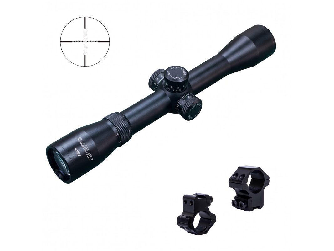 Visor Zasdar 4x32 mm Mildot Anillas 11 mm