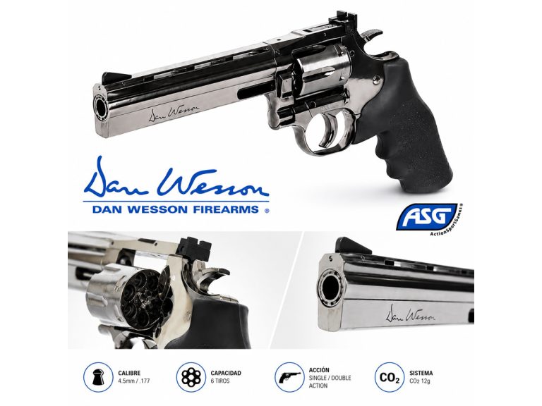 Revolver Dan Wesson 715 6 Steel Grey de lado