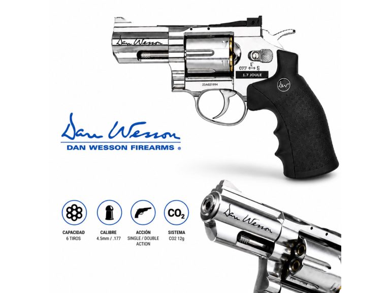 Revolver Dan Wesson 2.5 Plata vista lateral