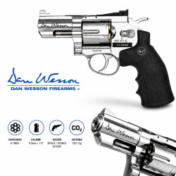 Revolver Dan Wesson 2.5 Plata vista lateral