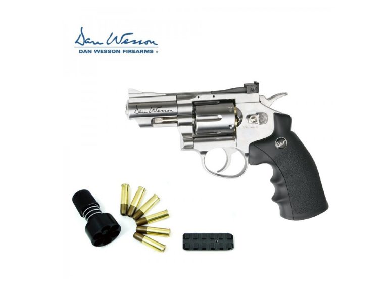 revolver Dan Wesson 2.5 Plata 4,5mm vista completa