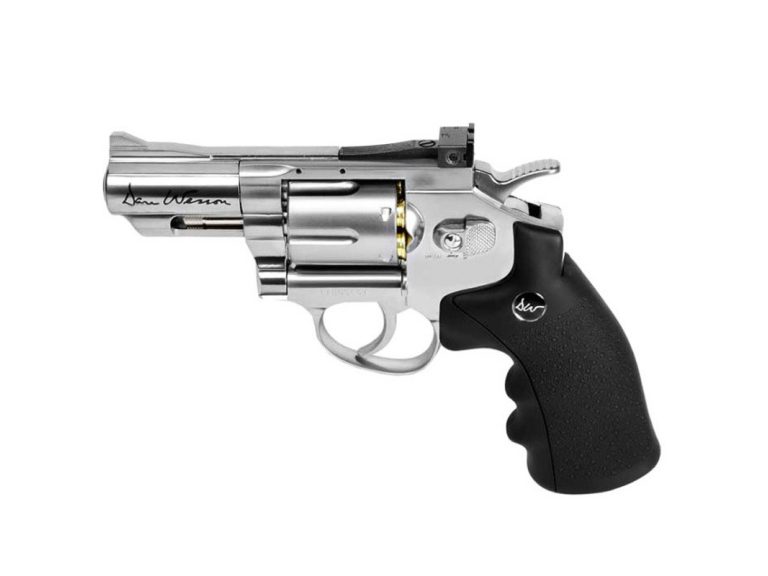 Lado izquierdo Revólver ASG Dan Wesson 2.5" 4.5mm Plata Co2