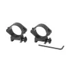 Anillas bajas de 30mm de metal negro, ideales para acoplar visores o linternas.