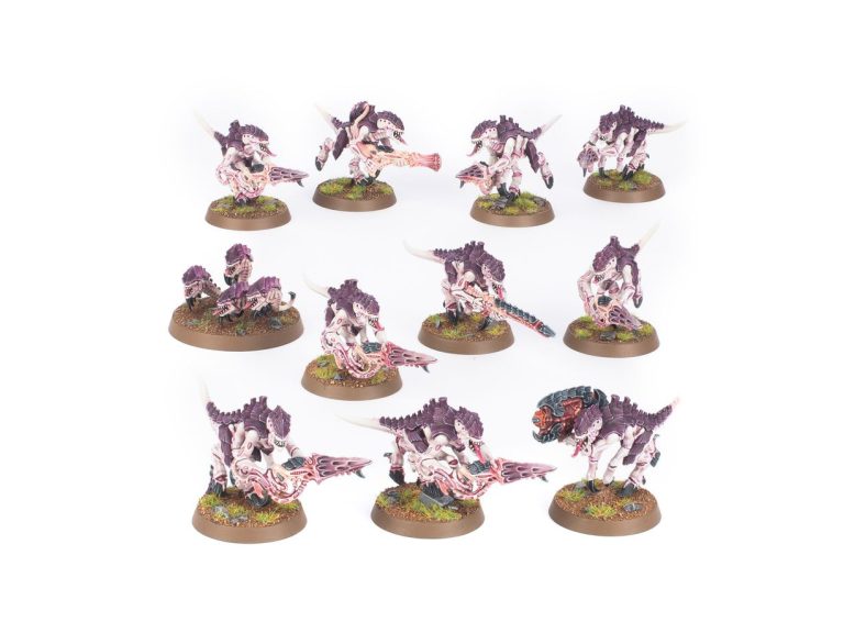 Miniatura de Termagantes Tiránidos en pose de disparo