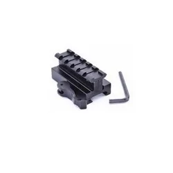 Montura elevada de 60mm con anclaje QD negro, perfecta para mejorar la posición de las miras.