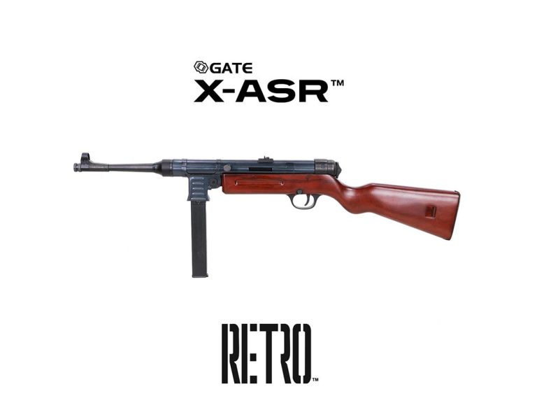 Vista frontal Specna Arms MP41 Retro AEG X-ASR Madera