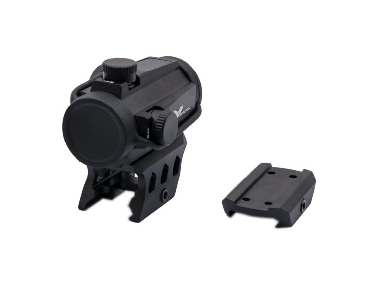 Visor JS-Tactical Red Dot Solar Negro con rail