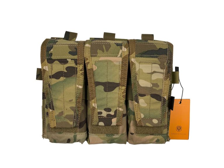 Conquer CVS Triple Rifle Mag Pouch Multicam vista frontal