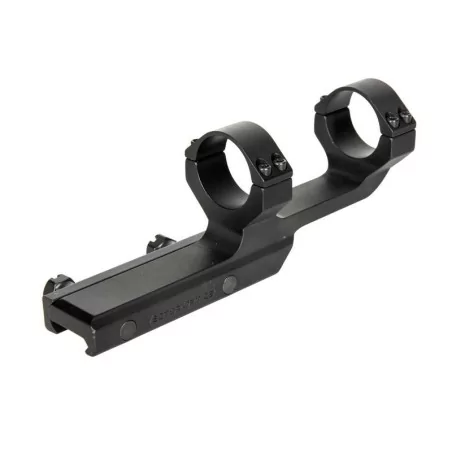 Montura doble Vector Optics en aluminio negro, ideal para visores de 30mm y riel RIS estándar.