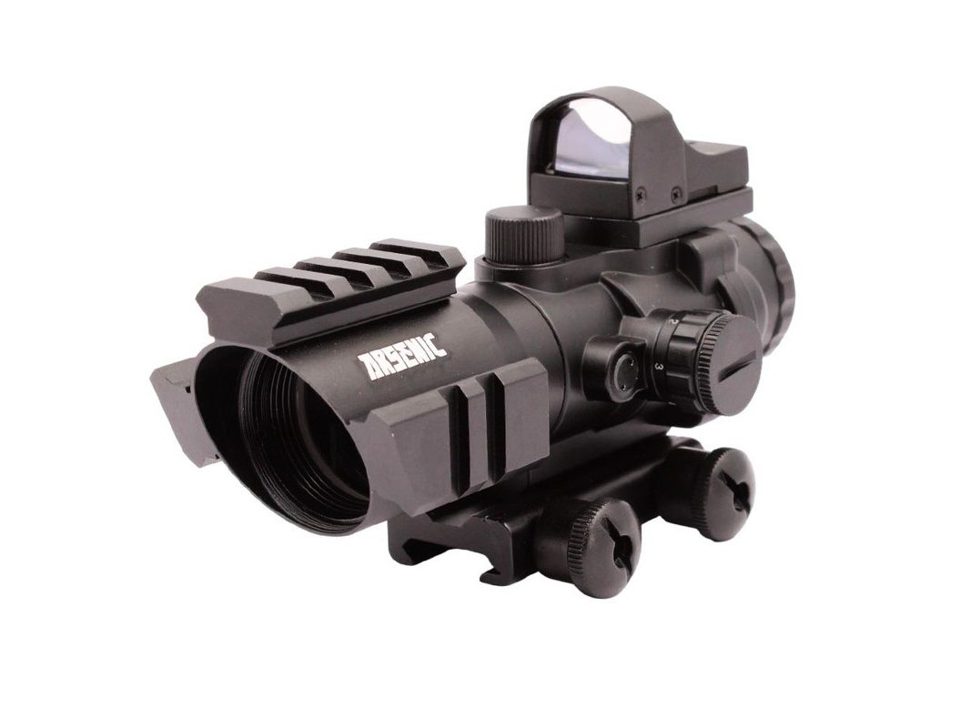 Rhino 4x32 + Micro Red Dot Arsenic Argon Negro AS8158