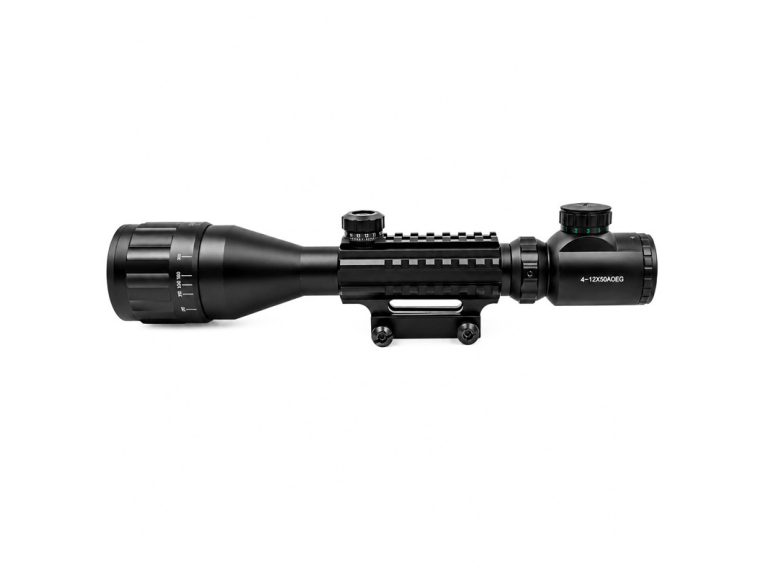 Visor Arsenic Argon 4-12x50 AOEG Con Railes Negro lateral completo