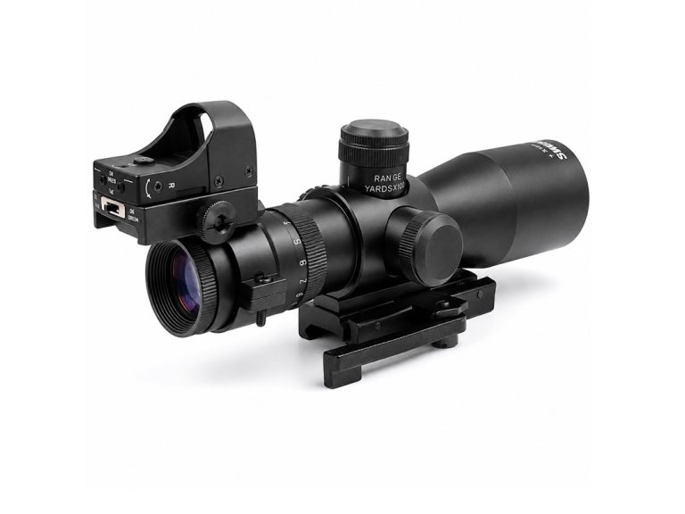 Visor Arsenic Argon 3-9x42 Con Red Dot Negro vista trasera