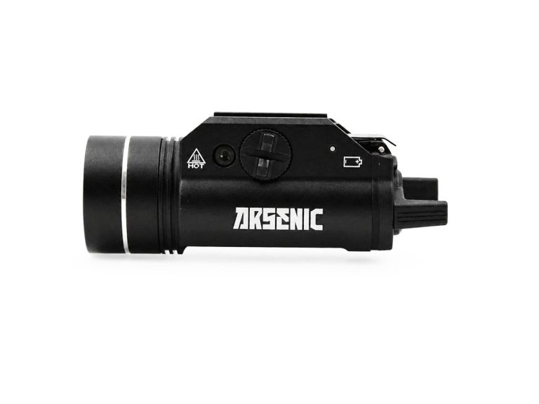 Linterna Táctica 1000 lm Negro perfil lateral