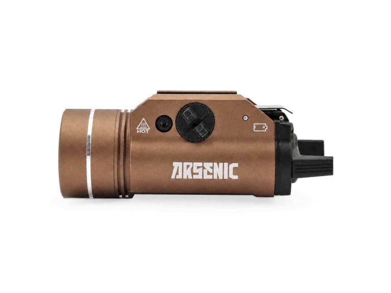Linterna Tactica Arsenic AS4064 Tan perfil