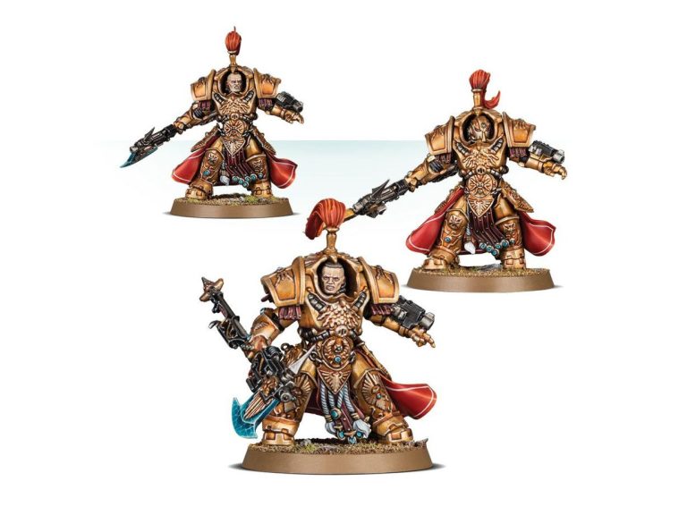 Miniaturas montadas de Allarus Custodians en combate