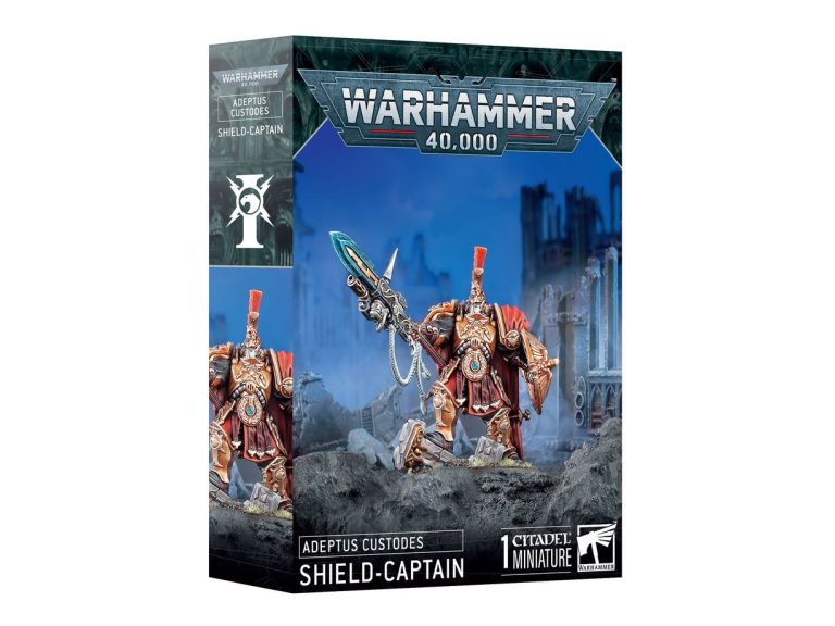 Caja del kit de miniatura del Capitán Escudo de Custodes