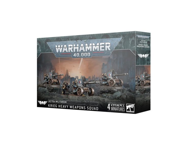 Caja del set Escuadra de Armas Pesadas de Krieg Warhammer