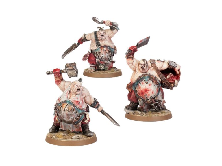 Miniatura Cortahuesos Mascatribus Ogors con armas de combate