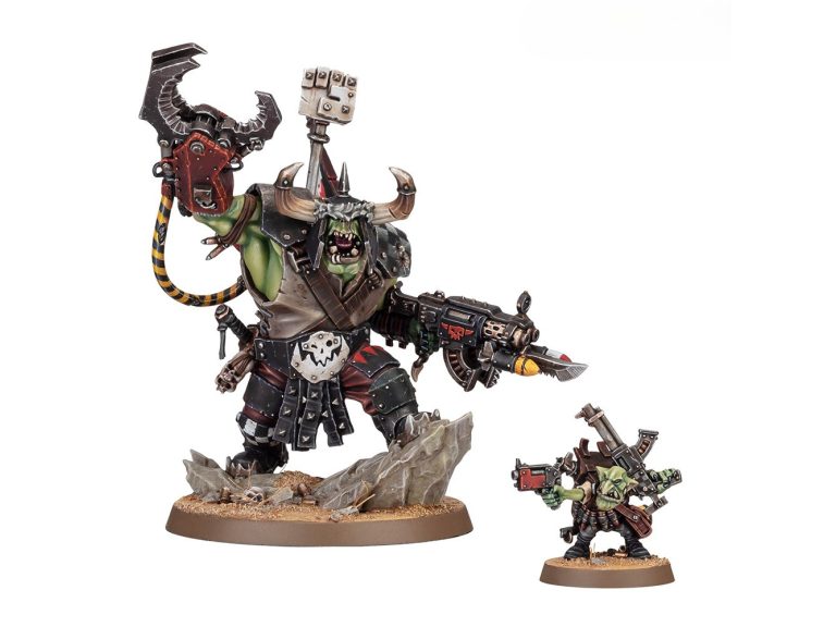 Miniatura de Kaudillo Orkos con garra d'energía pintada