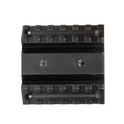 Rail doble inclinado RIS 45º Vector Optics, fabricado en CNC de alta calidad, ideal para acoplar accesorios, color negro.
