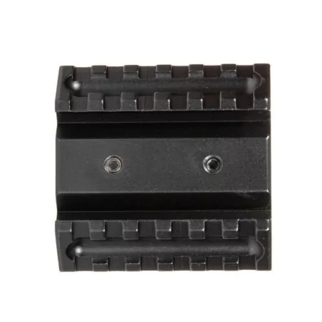 Rail doble inclinado RIS 45º Vector Optics, fabricado en CNC de alta calidad, ideal para acoplar accesorios, color negro.