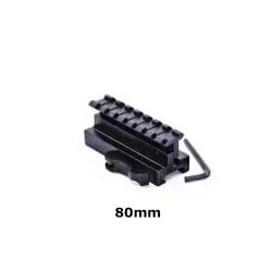 Rail elevador 80 mm QD en color negro, ideal para mejorar el encare de las máscaras.
