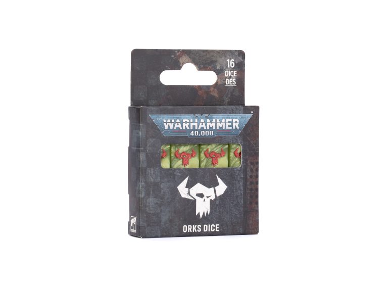 Caja del set Dados de los Orkos para Warhammer 40000