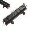 Rail elevador metálico 140 mm, eleva las miras para un disparo más cómodo, fabricado en metal negro.