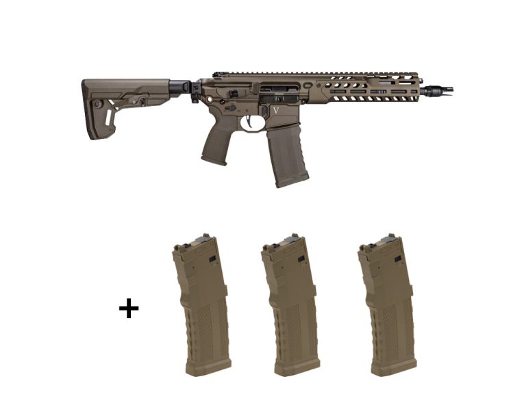 Fusil Secutor Centurion V Coyote MWS GBB vista lateral