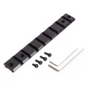 Rail Picatinny superior para VSR10 Marui, fabricado en metal negro, ideal para acoplar miras.