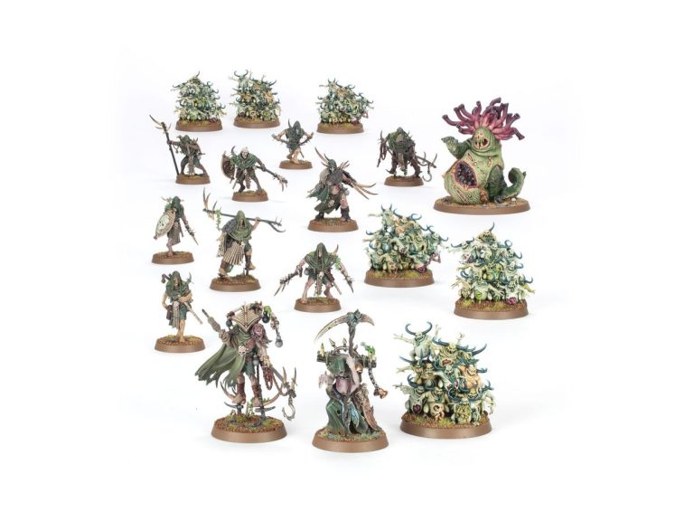 Punta de lanza Agusanados de Nurgle miniatura montada