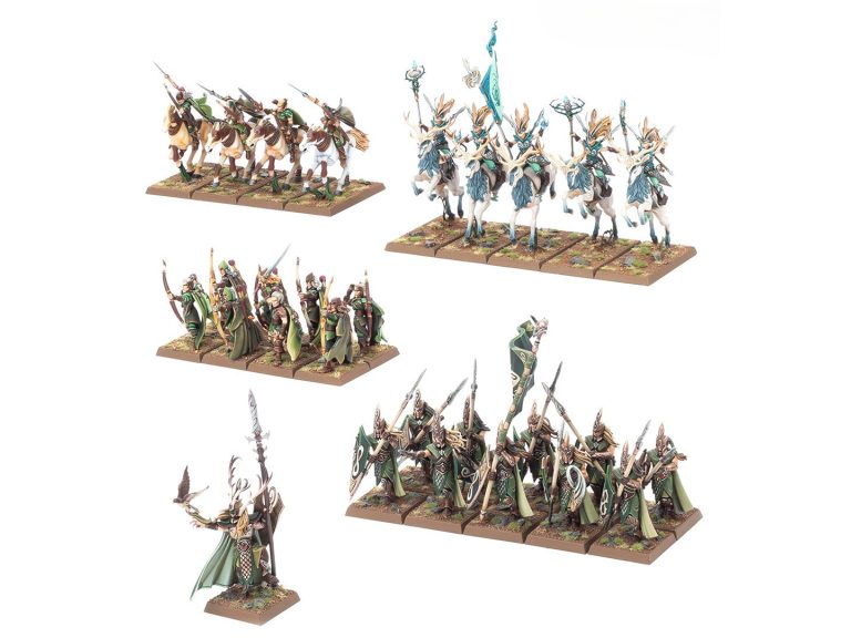 Battle March Army Wood Elf Realms miniatura montada