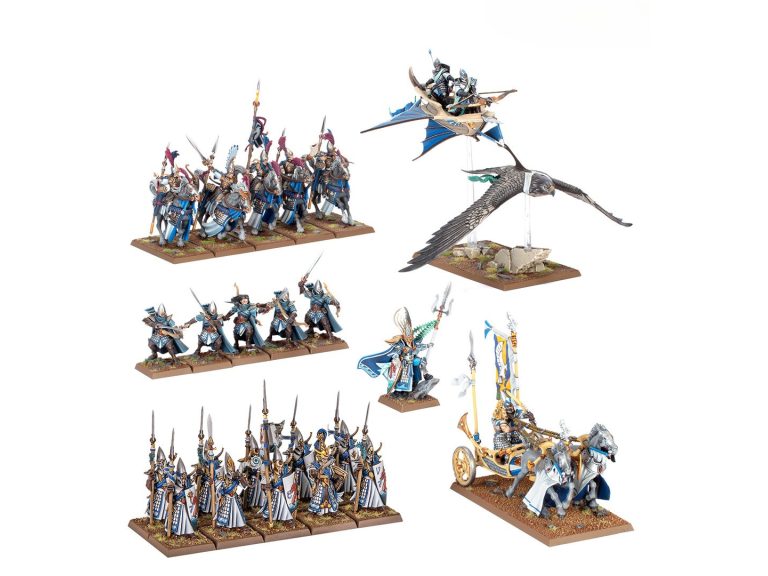 Battle March Army High Elf Realms miniatura montada