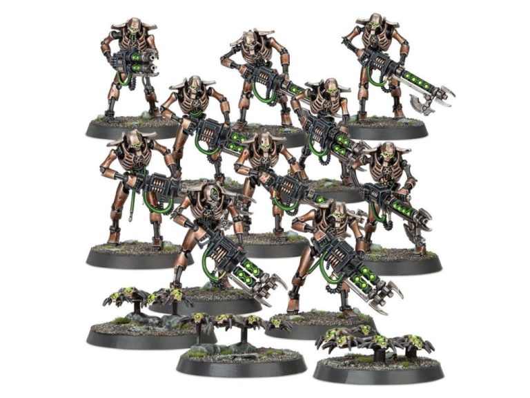 Guerreros de los Necrones montados y completamente pintados