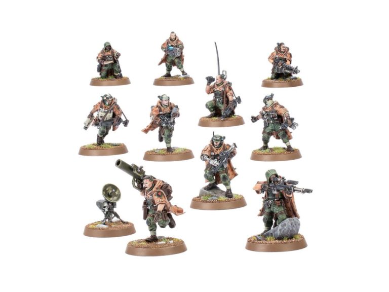 Miniaturas de la Escuadra Espectro del Astra Militarum pintadas