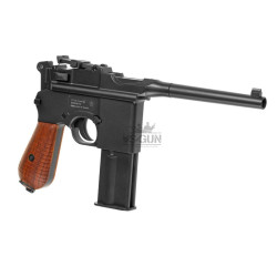 Pistola C96 Mauser 4.5mm Umarex CO2 Blowback vista lateral