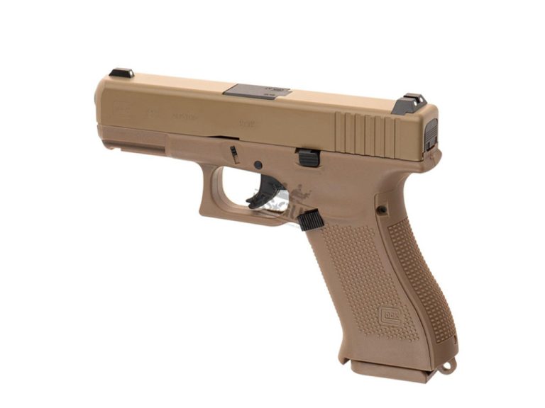 Pistola 4.5mm Umarex Glock 19X Tan CO2 vista lateral 2