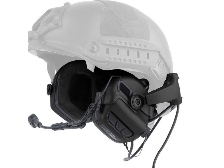 Adaptador casco M16A Earmor TW negro vista lateral